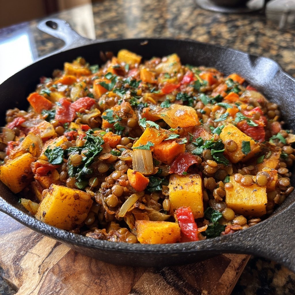 Smoky Lentil Veggie Skillet