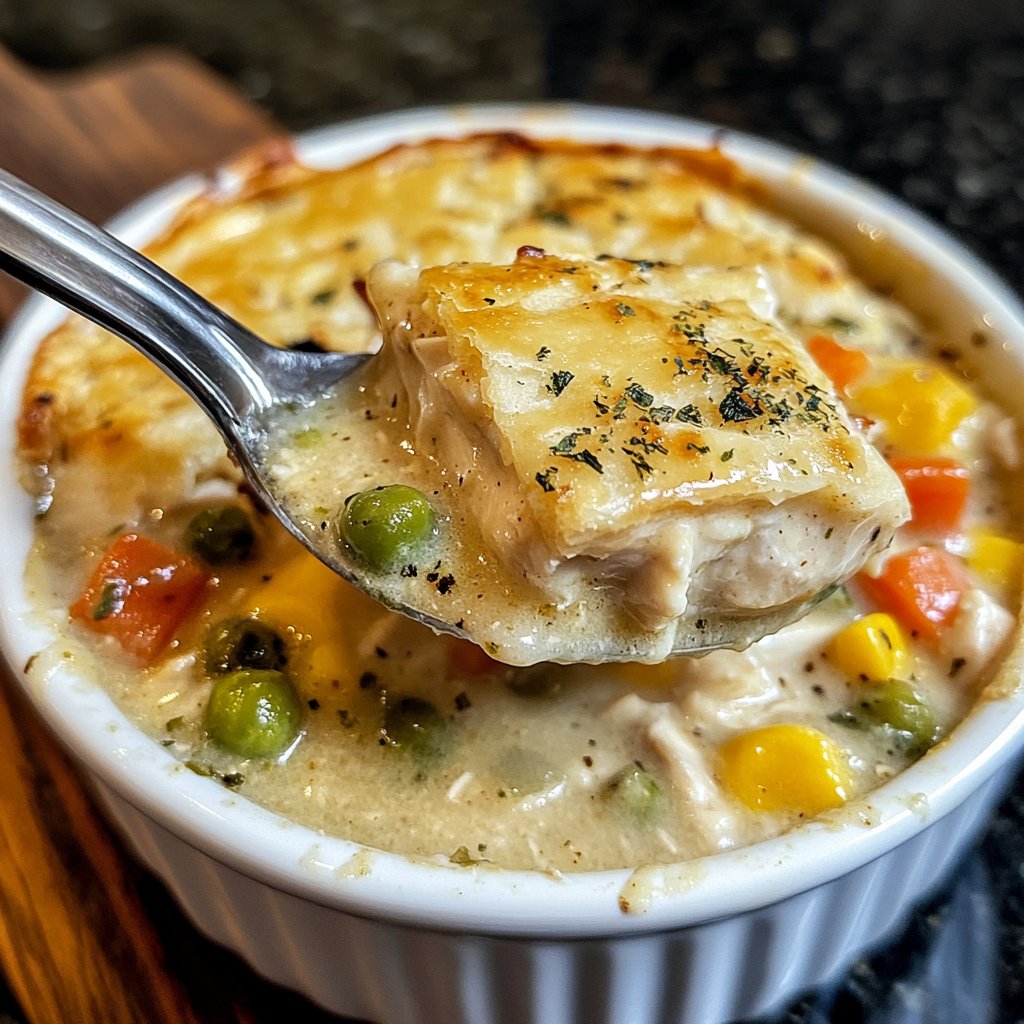 Spicy Crockpot Chicken Pot Pie Filling