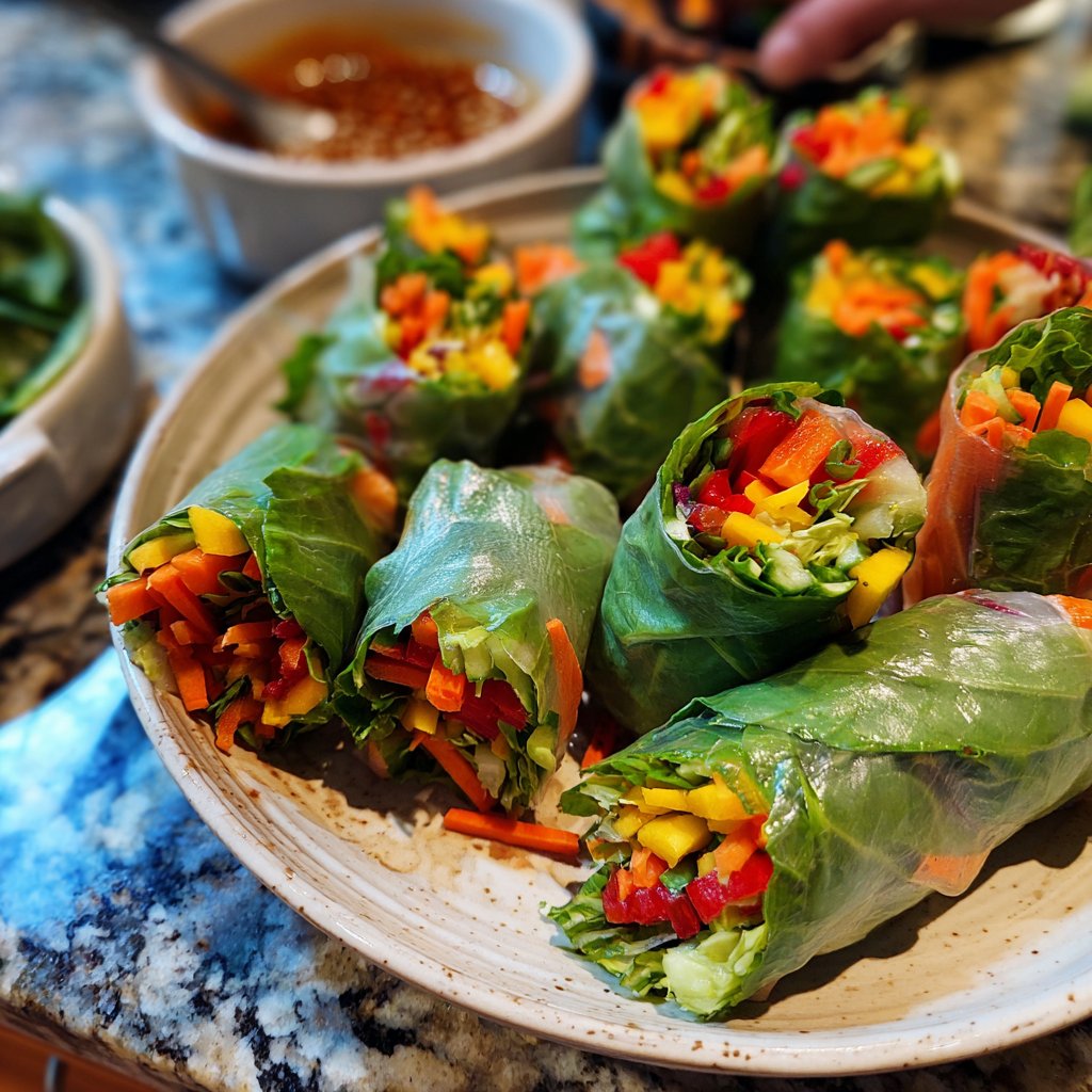 Super Bowl Veggie Spring Rolls