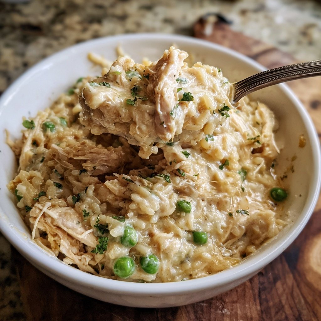 Creamy Slow Cooker Chicken and Rice