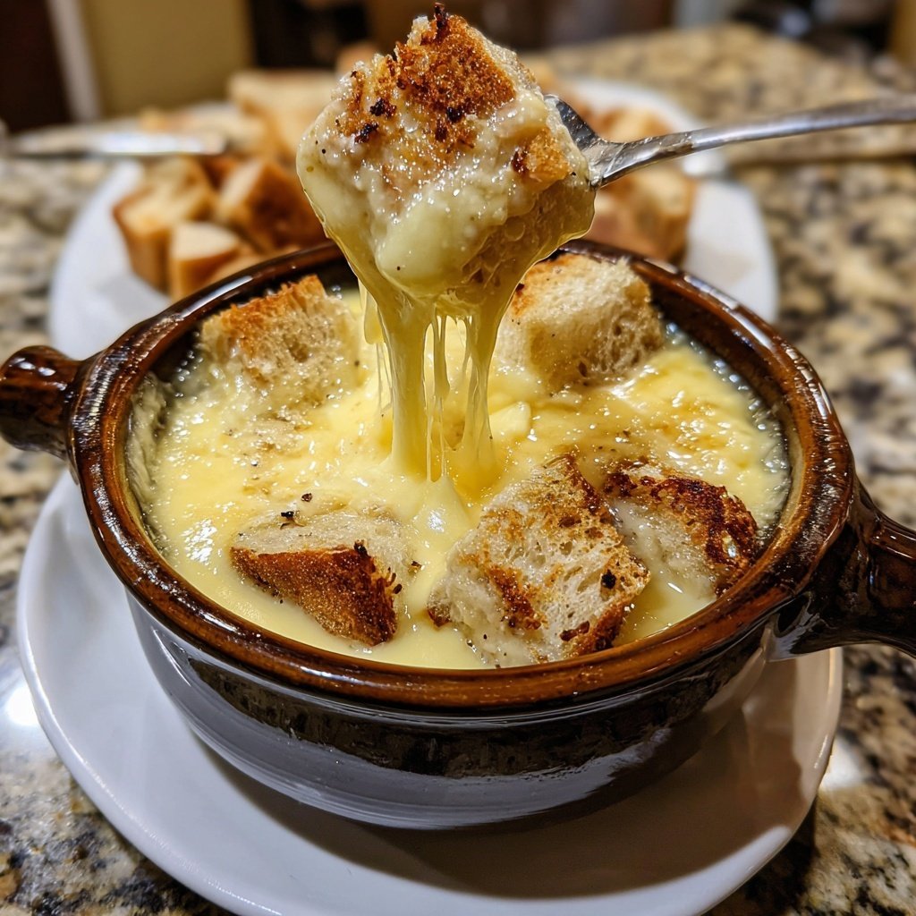 Fondue with Fontina Cheese