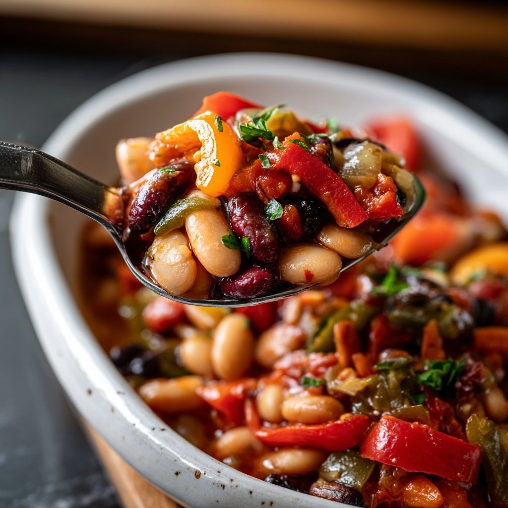 Healthy Crockpot Italian Bean Medley