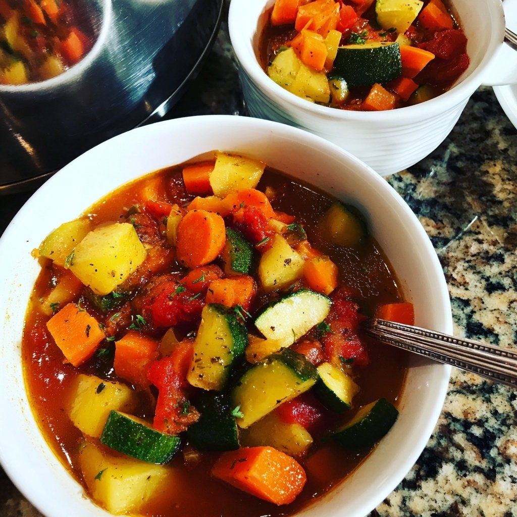 Healthy Crockpot Italian Vegetable Stew