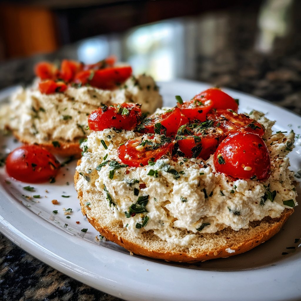 Quick Cottage Cheese Bagel Snack