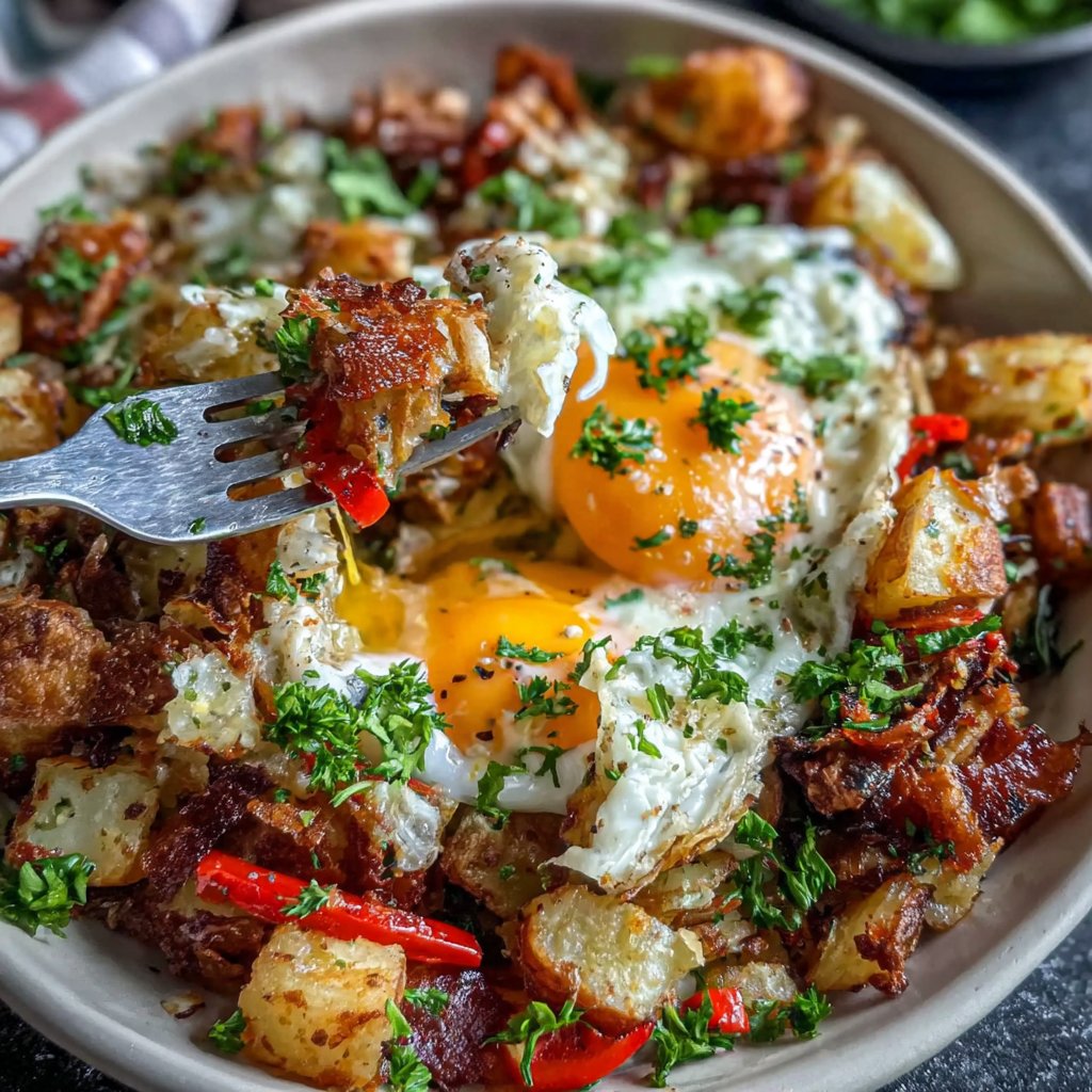 Breakfast Hash With Eggs And Potatoes
