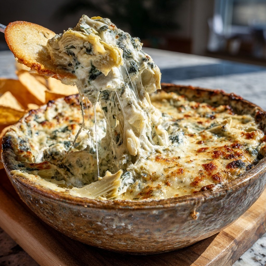 Super Bowl Appetizer Spinach Artichoke Dip
