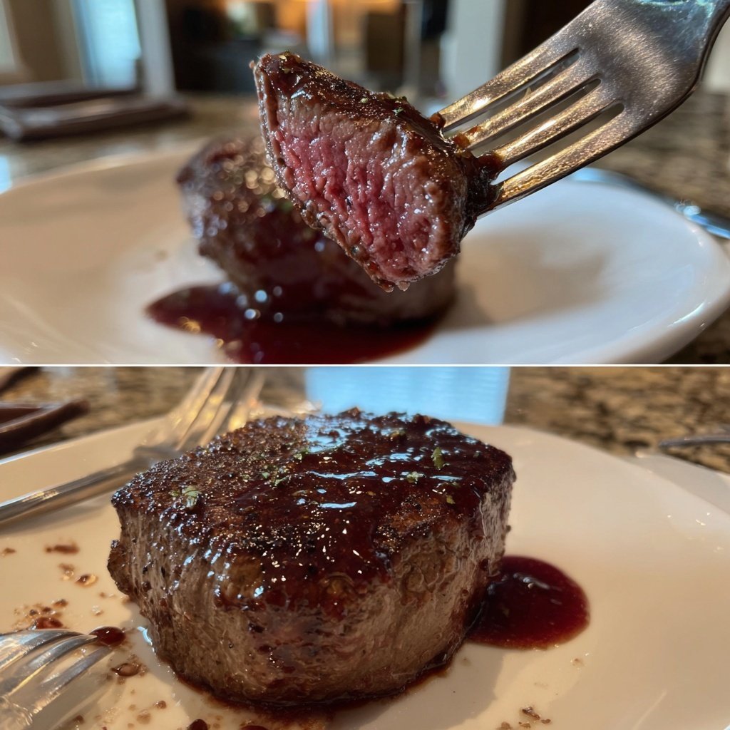 Romantic Filet Mignon with Red Wine Sauce