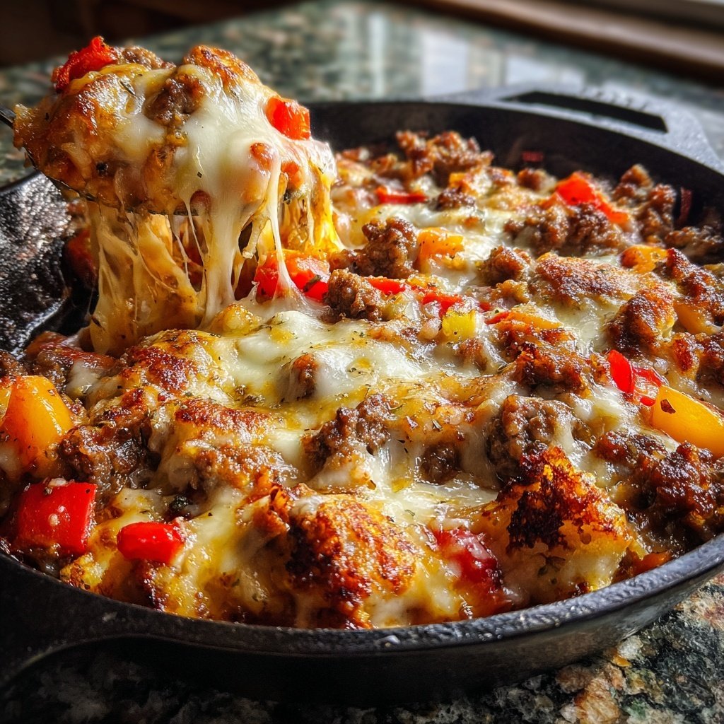 Ground Beef Skillet Cheesy