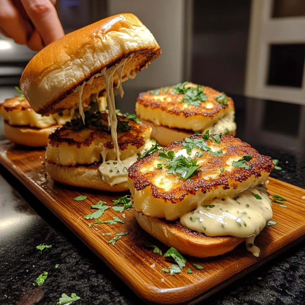 Sliders with Halloumi