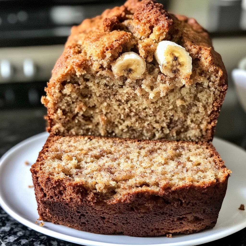 Moist Banana Bread with Ripe Bananas