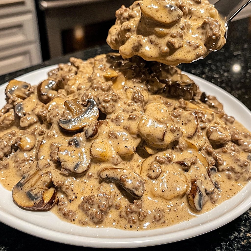 Ground Beef Stroganoff