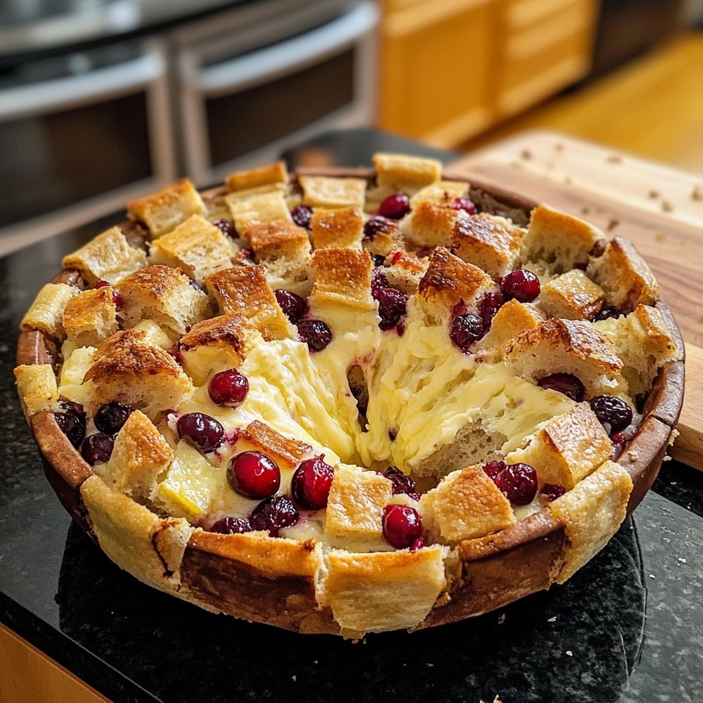 Tear Apart Baked Cranberry Brie Bread Bowl