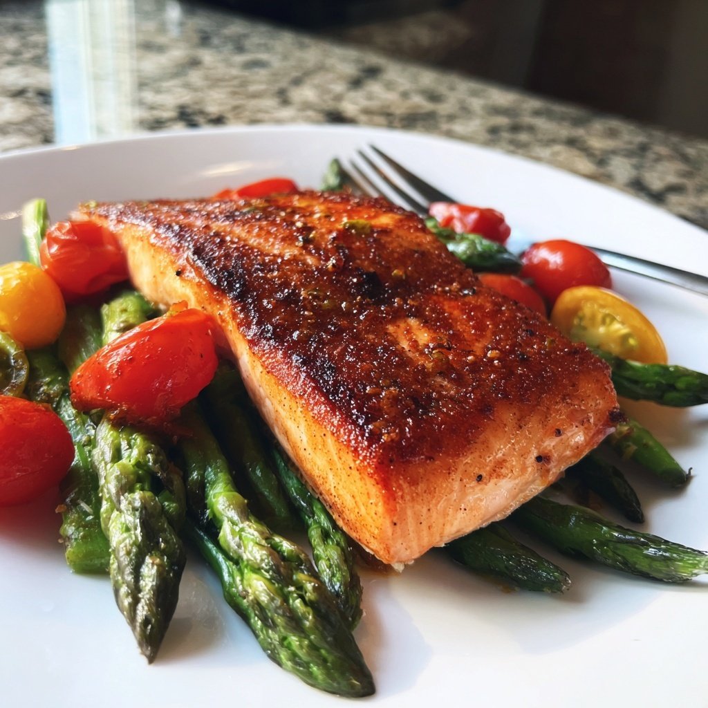 Healthy Dinner Baked Salmon with Veggies
