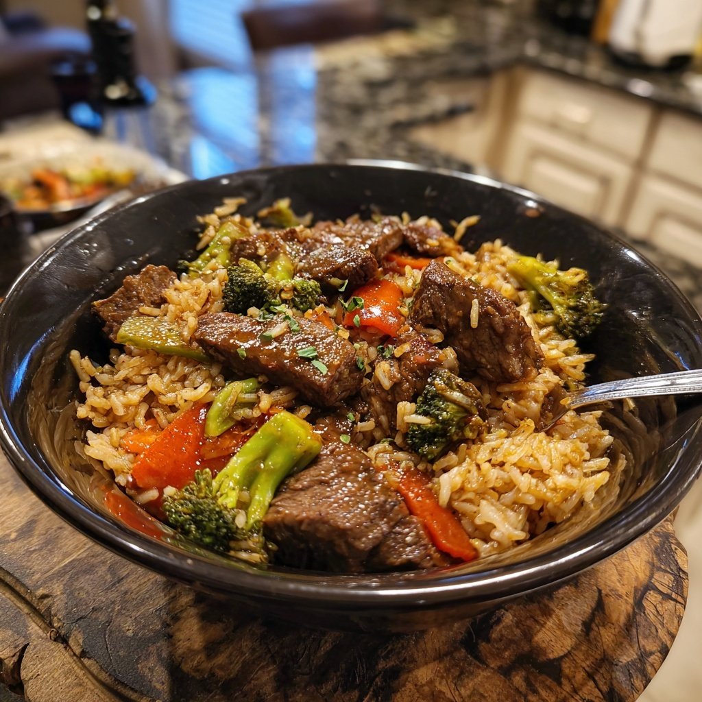 High Protein Beef Rice Bowl