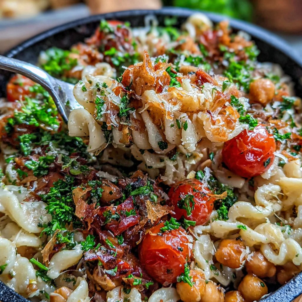 Mediterranean Chickpea Pasta
