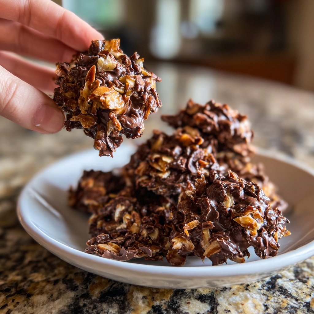 Chocolate Coconut Almond Clusters