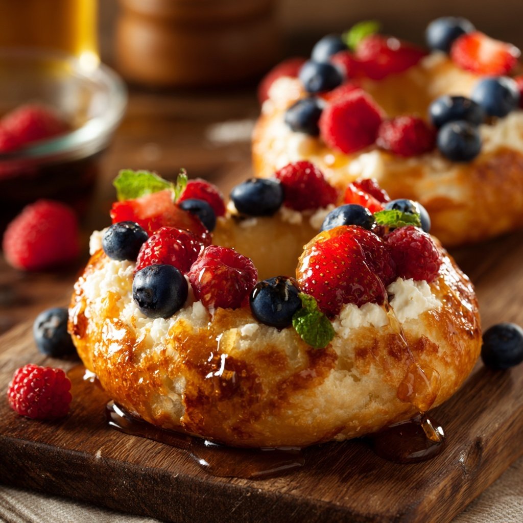 Sweet Cottage Cheese Bagels