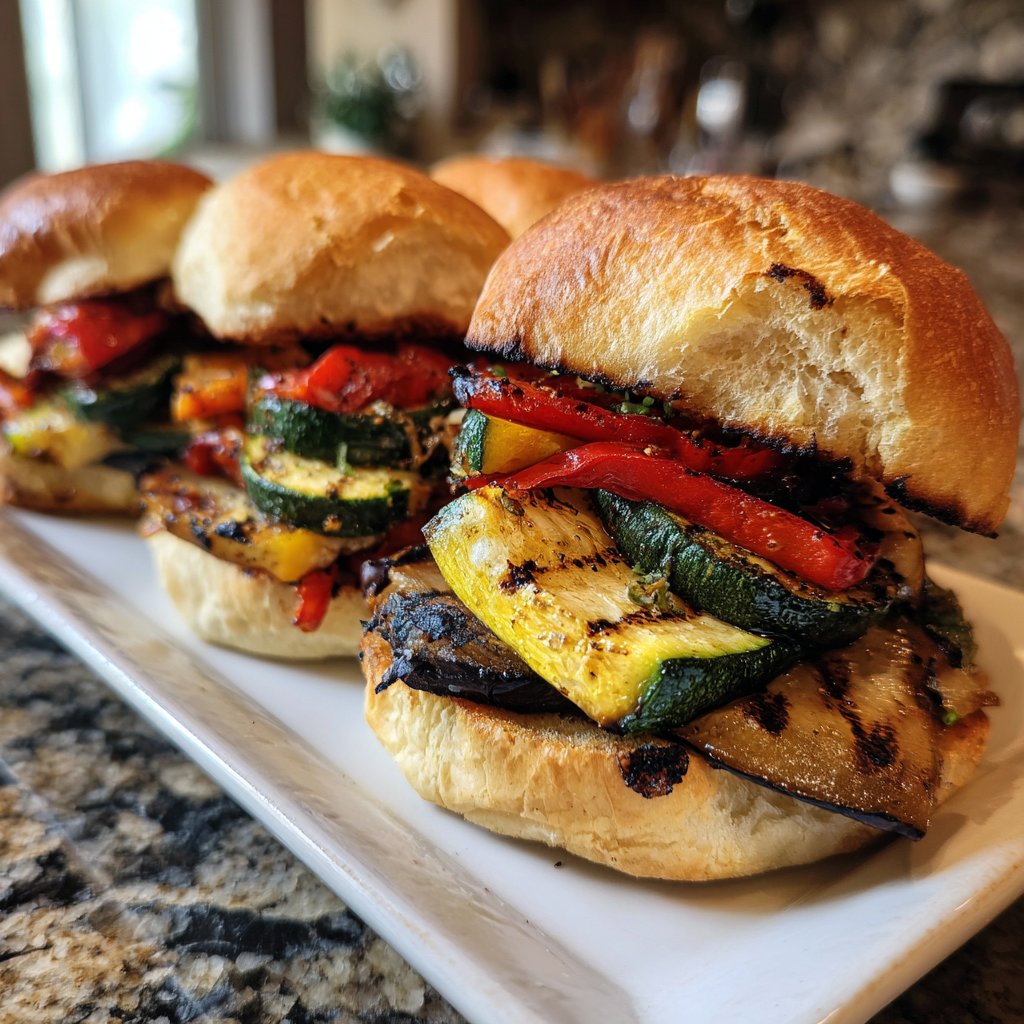Grilled Vegetable Sliders
