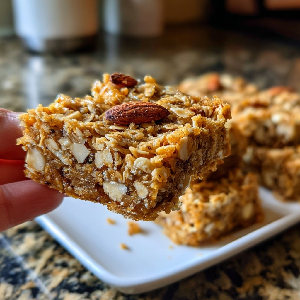 Vanilla Almond Oat Breakfast Squares