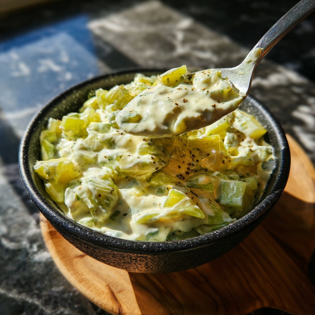 Creamy Celery Salad With Mayo