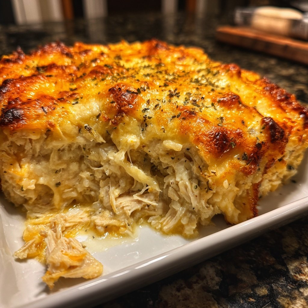 Cheesy Chicken And Rice Bake