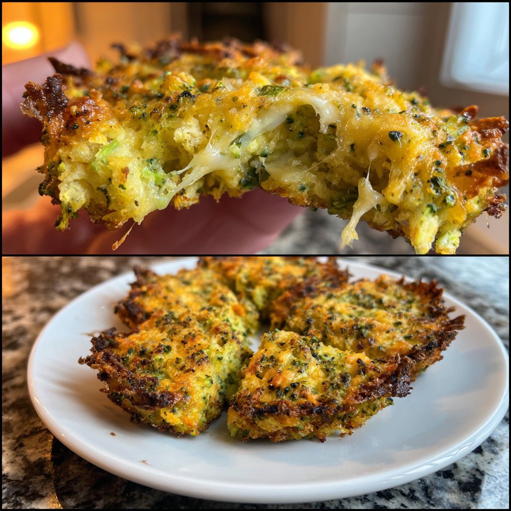 Baked Broccoli Cheddar Veggie Cakes
