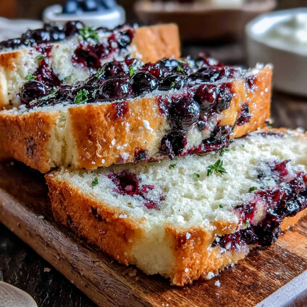 Blueberry Lemon Sourdough Slices