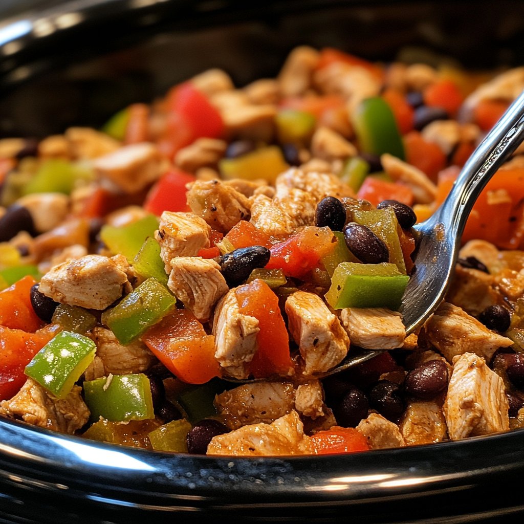 Dump-and-Go Crockpot Chicken and Black Beans
